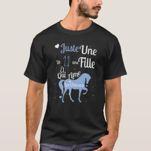 Meisje's Origineel Paard 11 Jaar Oud Tiener Birthd T-shirt