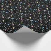 Meisjes over land, trackveld, marathonloper cadeaupapier (Hoek)