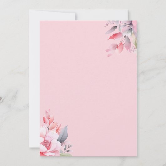 Meisjes Paard 3e Verjaardag Bloemen Zadel omhoog! Kaart (Achterkant)