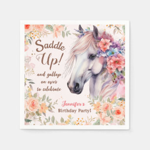 Meisjes Paard Verjaardagsfeestje Papier Servet