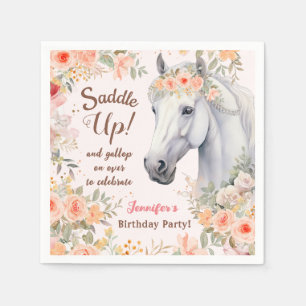 Meisjes Paard Verjaardagsfeestje Papier Servet