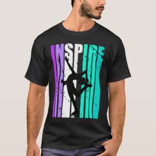 Meisjes Paars Inspire Ice Skating Birthday Motivat T-shirt