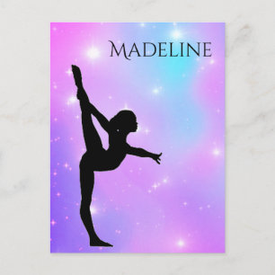 Meisjes Paarse Gradiënt  Briefkaart