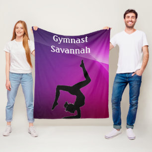 Meisjes Paarse Gymnastiek Fleece Blanket Deken