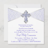 Meisjes Paarse kant Eerste Communie Kaart (Achterkant)