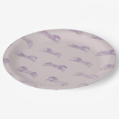 Meisjes Paarse klassieke paardenpaarden Papieren Bordje (Gekanteld)