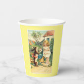 Meisjes  paashaas papieren bekers (Voorkant)