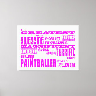 Meisjes Paintballers : Roze Grootste Paintballer Canvas Afdruk