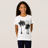 Meisjes Palm Tree Beach Lover Tropisch T-shirt (Voorkant volledig)