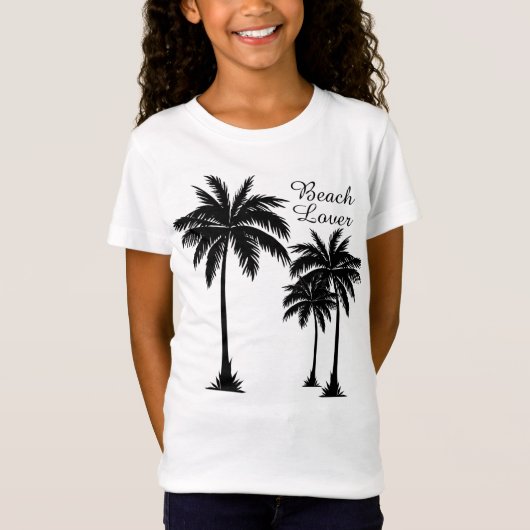 Meisjes Palm Tree Beach Lover Tropisch T-shirt (Voorkant)