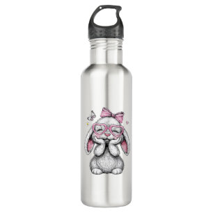 Meisjes Pasen Cute Bunny Face Roze Pasen Kids Todd Waterfles