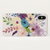 Meisjes, , pasteelwaterkleurbloemen Case-Mate iPhone case (Achterkant (horizontaal))