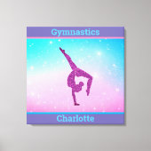 Meisjes Pastel Gymnastics Stretched Canvas afdrukk (Voorkant)