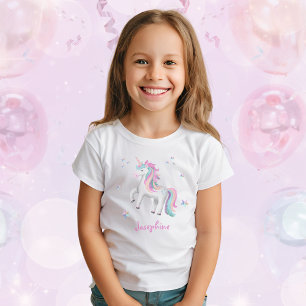 Meisjes Pastel Schattige Magische Eenhoorn T-shirt