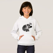 Meisjes Peacock Pullover Hoodie – Levendige stijl  (Voorkant volledig)