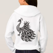 Meisjes Peacock Pullover Hoodie – Levendige stijl  (Achterkant)