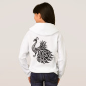 Meisjes Peacock Pullover Hoodie – Levendige stijl  (Achterkant volledig)