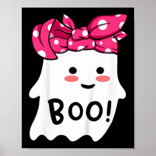 Meisjes Peuter Gelukkig Halloween Spook Met Bandan Poster