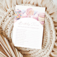 Meisjes 'Pink Sweet One Snoep 1st Birthday Trivia