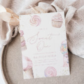 Meisjes 'Pink Sweet One Snoep Ice Cream 1st Birthd Kaart