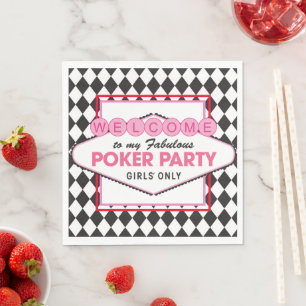Meisjes Pokerkaart Feestje Servet
