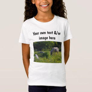 Meisjes pony of eigen woorden, eigen afbeelding t-shirt