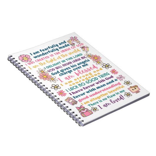 Meisjes positieve affirmatie Schrift Notitieboek (Rechterzijde)