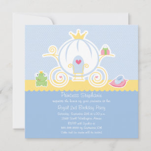 Meisjes prinses verjaardagsfeestje uitnodiging