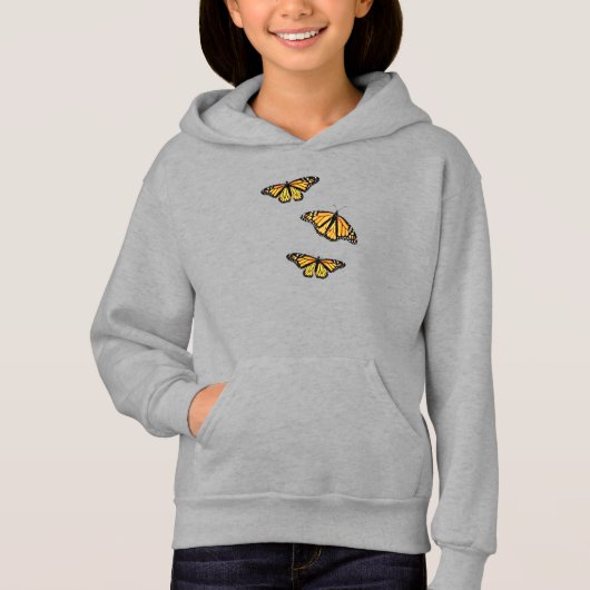 Meisjes Pullover Hoodie Drie Monarchs (Voorkant)