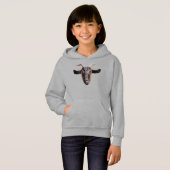 Meisjes Pullover Hoodie Zwart/Tan Geit (Voorkant volledig)