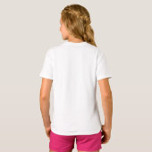 Meisjes Rainbow Heart White Basic T-shirt (Achterkant volledig)
