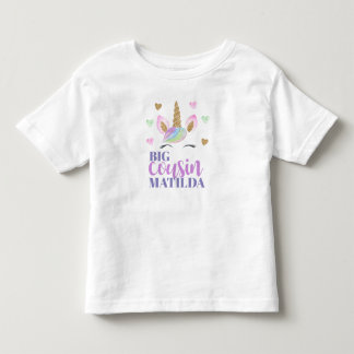 Meisjes Rainbow Unicorn & Love Heart Big Cousin Kinder Shirts