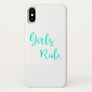 Meisjes Regel Typografie, Cool White iPhone X Hoesje
