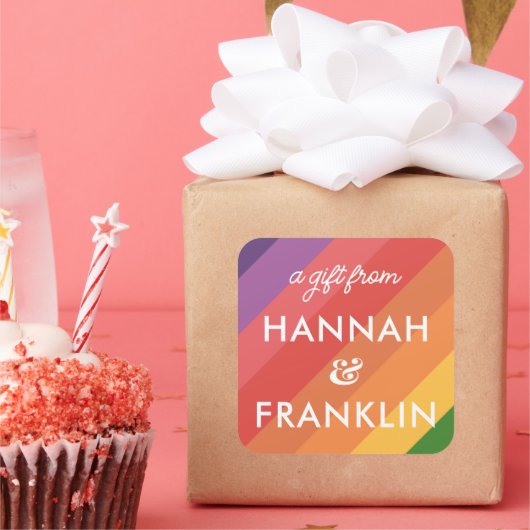 Meisjes Regenboog Verjaardagscadeau Stickers (Feest)