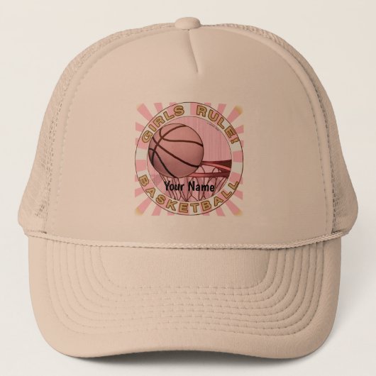 Meisjes regeren basketbal trucker pet (Voorkant)
