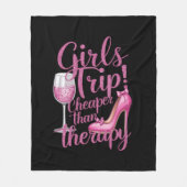 Meisjes reis goedkoper dan therapie weekend wijnfe fleece deken (Voorkant)