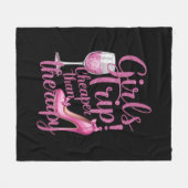 Meisjes reis goedkoper dan therapie weekend wijnfe fleece deken (Voorkant (Horizontaal))