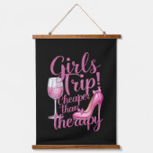 Meisjes reis goedkoper dan therapie weekend wijnfe hangend wandkleed (Voorkant)