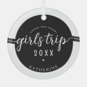 Meisjes reizen goedkoper dan aangepaste vaccinatie glas ornament (Voorkant)