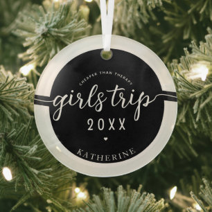 Meisjes reizen goedkoper dan aangepaste vaccinatie glas ornament