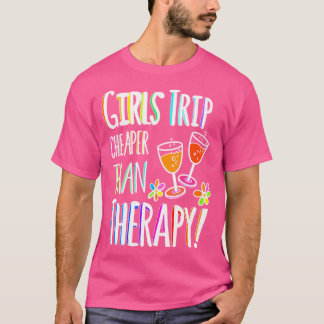 Meisjes reizen goedkoper dan therapie - kleurrijk t-shirt