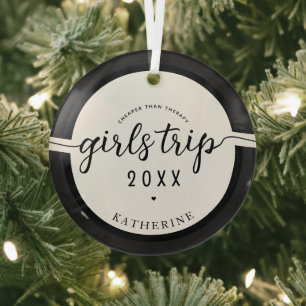Meisjes reizen goedkoper dan Therapy Custom Girls  Glas Ornament