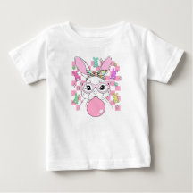 Meisjes Retro Geruit Roze Paashaas