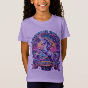 Meisjes Retro Legendarische Eenhoorn & Sterren T-S T-shirt
