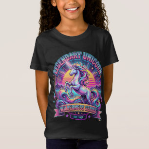Meisjes Retro Legendarische Eenhoorn & Sterren T-S T-shirt