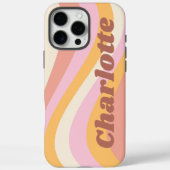 Meisjes Retro  Wave Persoonlijke naam Case-Mate iPhone Case (Achterkant)