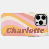 Meisjes Retro  Wave Persoonlijke naam Case-Mate iPhone Case (Achterkant (horizontaal))
