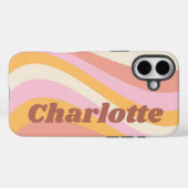 Meisjes Retro Wave Persoonlijke naam Case-Mate iPhone Case (Achterkant (horizontaal))