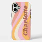 Meisjes Retro Wave Persoonlijke naam Case-Mate iPhone Case (Achterkant)