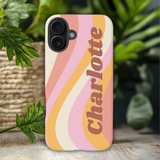 Meisjes Retro Wave Persoonlijke naam Case-Mate iPhone Case